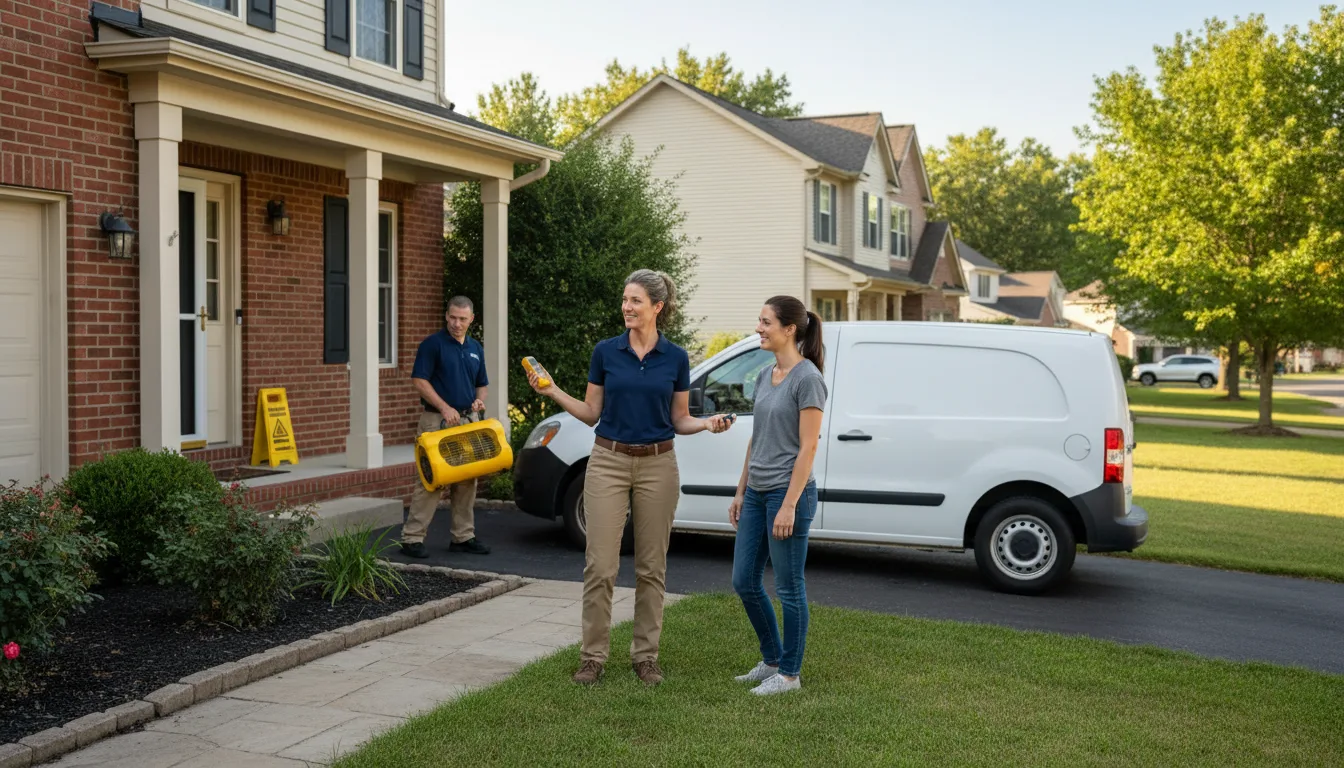 Residential water damage restoration in Dieterich, IL